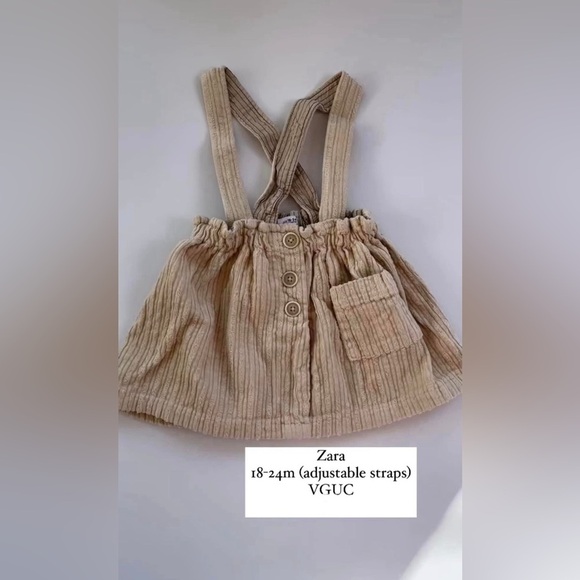 Zara Other - Zara Beige Toddler Girl Skirtall with Button Accents